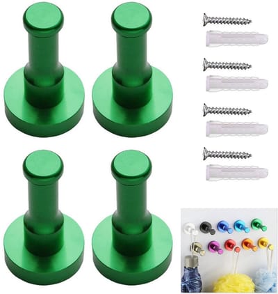 Cosensi- Jashanger 4 Stuks - Wandhaak Zwart/Goud - Aluminium - Antikras - Geschikt voor Kleding/Handdoeken - Eenvoudige Montage