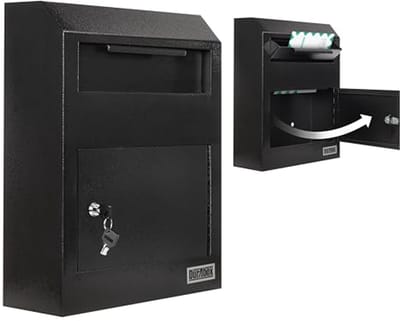 Wandmontage brievenbus voor post, brieven, cheques, sleutels en contant geld - Veilig en stevig