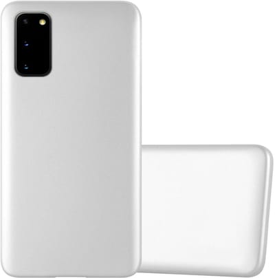 Cadorabo Hoesje geschikt voor Samsung Galaxy S20 in METALLIC ZILVER - Beschermhoes gemaakt van flexibel TPU silicone Case Cover