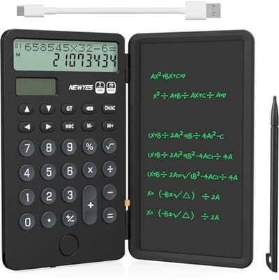 Draagbare Calculator met Notepad en 12-cijferig Display