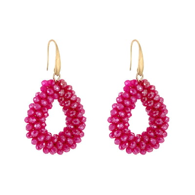 Oorbellen Crystal Summer Glow - Fuschia
