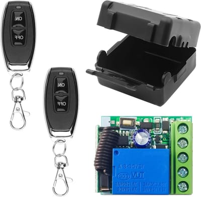 Draadloze afstandsbediening 433MHz, DC 12V 1CH RF ontvanger module met relais en zender, lange afstand voor garagedeuropener en andere toepassingen