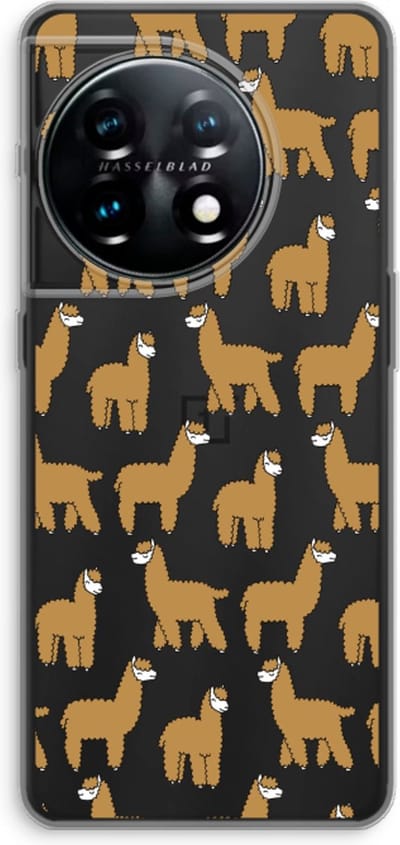 Case Company® - Hoesje geschikt voor OnePlus 11 hoesje - Alpacas - Soft Cover Telefoonhoesje - Bescherming aan alle Kanten en Schermrand
