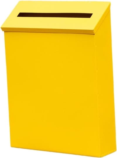 Brievenbus Muurmontage - Wandbrievenbus Pakketkast - Post Ontvangen - Bovenkant Te Openen - 29x22x6 cm - Geel