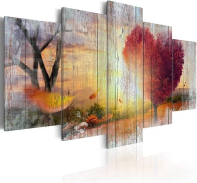 Schilderij - Verliefd op de Herfst, 5luik