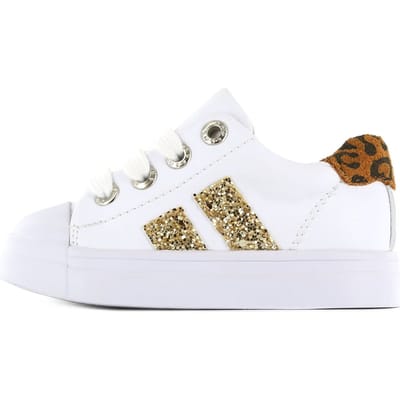 Shoesme | Sneakers | Meisjes | white gold | Leer | Maat 21