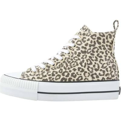 British Knights - Kaya Mid Dames Sneakers Hoog - Maat 37 - Bruin - Katoen - Vrouwen Schoenen