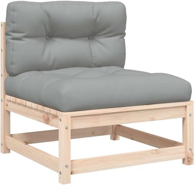 Houten Tuinbank zonder Armleuningen met Kussens - Stevig & Comfortabel Buitenmeubel
