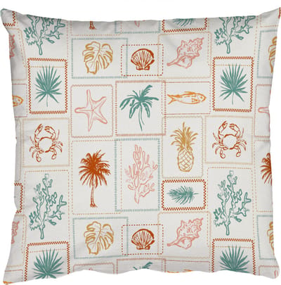 Sierkussens - Kussentjes Woonkamer - 50x50 cm - Kust - Zee - krab - Palmboom