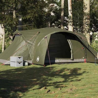Familietent Koepel - Kampeertent Outdoor - Kamperen en Recreatie - Waterdicht en Winddicht - 494x370x190 cm - Olijfgroen