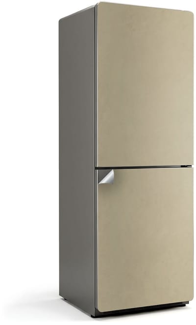 Wallfluent Koelkaststickers - Vuilgeel Koelkast Folie - 70 cm x 190 cm - Vuilgeel Koelkaststickers - Waterdichte Koelkast Sticker - Koelkast Versiering - Koelkast Decoratie Stickers - Koelkast Cover