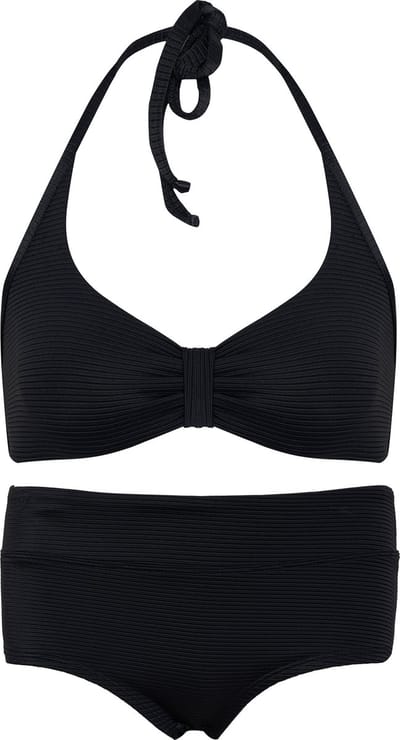 Bikini hipster broekje en haltertopje Zwart 140-146