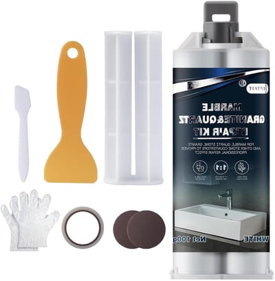 Complete Reparatieset voor Marmer, Kwarts en Tegels - Ideaal voor Graniet, Natuursteen en Beschadigde Oppervlakken