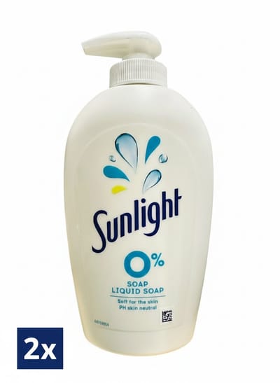 2 x Sunlight 0% Zeep 250 ml – Savon voor Gevoelige Huid – pH Huidneutraal – Zonder Kleurstoffen