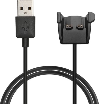 kwmobile USB-oplaadkabel geschikt voor Garmin Vivosmart HR Plus/Approach X40 kabel - Laadkabel voor smartwatch - in zwart
