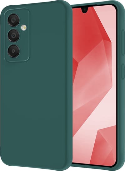 Hoesje - Geschikt voor Samsung Galaxy A16 - Sterk & Shockproof - Hoes Cover - Siliconen Case - Donkergroen