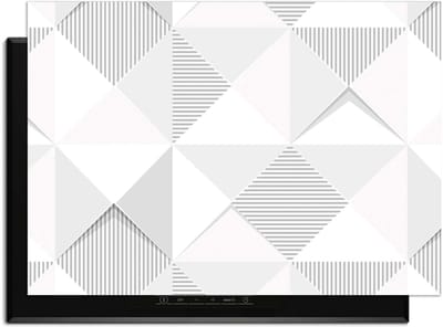 KitchenArt - Arctic Prism – Inductie Beschermer - 83x51.5 cm - Kookplaat Beschermer - Luxe Afdekplaat Inductieplaat - Anti-slip & Oprolbaar - Beschermmat Inductiekookplaat