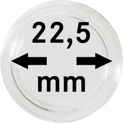 Lindner Hartberger muntcapsules Binnendiameter Ø 22.5 mm (10x) voor penningen tokens capsules muntcapsule