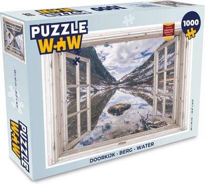 Puzzel Doorkijk - Berg - Water - Legpuzzel - Puzzel 1000 stukjes volwassenen