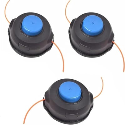 Grastrimmerkop - Trimmerkop Maaikop - Gazon Onderhouden - Dubbele Kabel Ontwerp - 3 stuks - Zwart