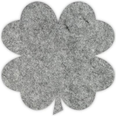 Klavertje vier vilt onderzetters - Gemeleerd grijs - 6 stuks - 9,5 x 9,5 cm - Tafeldecoratie - Glas onderzetter - Cadeau - Woonkamer - Tafelbescherming - Onderzetters Voor Glazen - Keukenbenodigdheden - Woonaccessoires - Tafelaccessoires