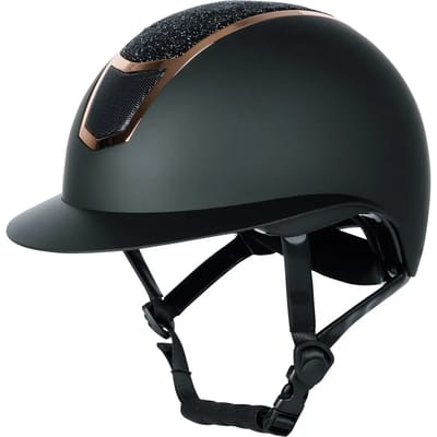 Harry's Horse Veiligheidscap Mont Blanc Sparkle - Zwart Rosegold - 56-58