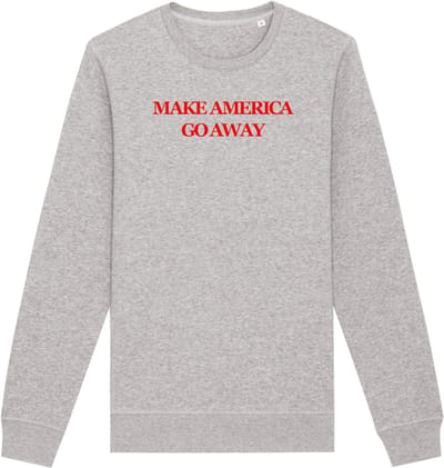 Make America go away (MAGA) - sweater - heather grey | rood - S