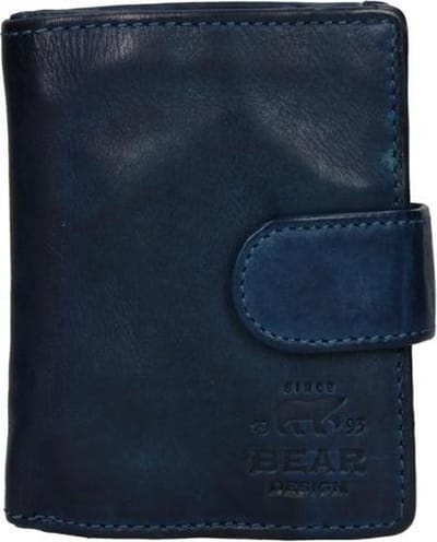 Bear Design Portemonnee met Kaarthoudervak - Blauw