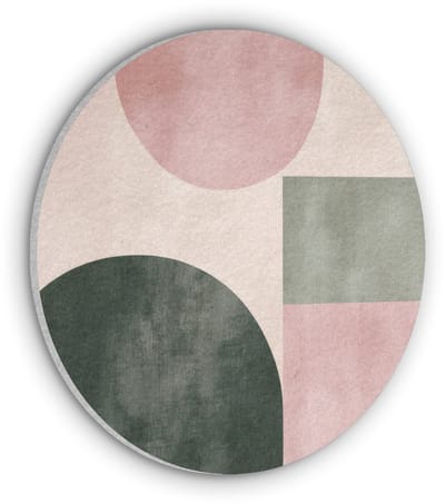 Akoestisch wandpaneel rond 30x30 cm - Vilt schilderij Vormen - Abstract - Cirkel - Zwart - Ronde akoestische panelen - Geluidsdempende wanddecoratie - Geluidsisolatie wandcirkel - Muurdecoratie geluidspanelen