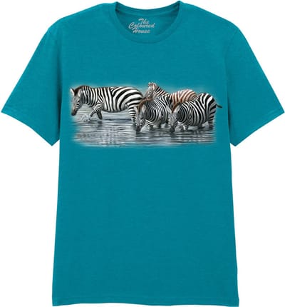 Zebra Water Hole The Coloured House T-shirt XXL