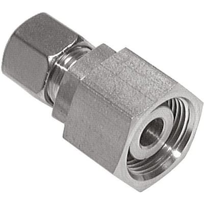 10S & 20S RVS Rechte Snijringkoppeling Draaidoorvoer 400bar FKM O-ring en Afdichtconus ISO 8434-1