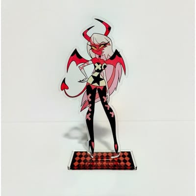 Hazbin Alastor Hotel Ochtend Cosplay Stand Anime 15cm Acryl Cartoon Model Staand Verjaardagscadeaus Tas Decoratie Set Premium Kwaliteit 15cm gray
