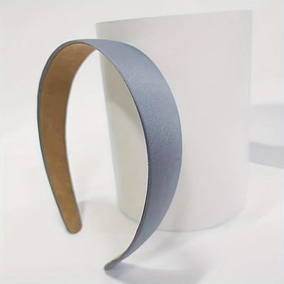 Elegante Brede Spons Hoofdband voor Vrouwen Chique Effen Kleur, Zachte Polyester Haarband, Perfect voor Styling Gezicht Wassen, Verkrijgbaar in Meerdere Kleuren, Sp gray