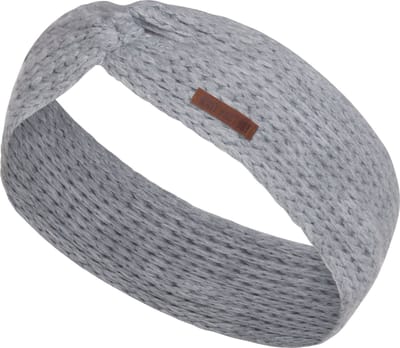 Knit Factory Joy Gebreide Dames Hoofdband - Haarband - Oorwarmers dames - Hoofdwarmer vrouwen - Hoofdband winter - Licht Grijs - One Size