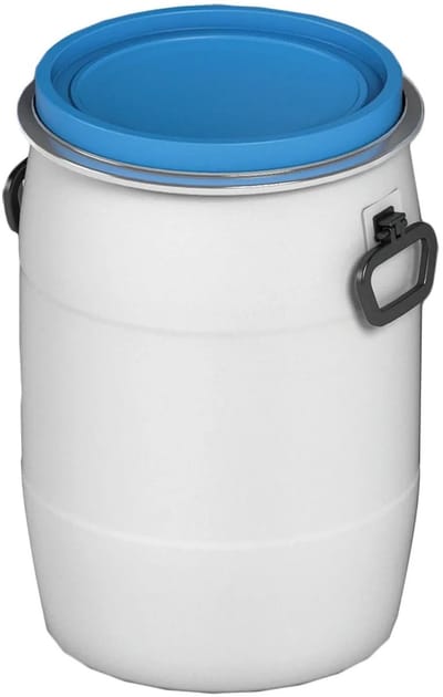 ACO Wijdhalsvat wit 60 Liter met deksel, 7600.00.15