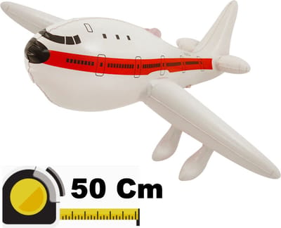 Henbrandt - Opblaasbaar Vliegtuig - 50 Cm - Leuk voor decoratie of in het zwembad - Opblaasdier Airplane - Opblaasfiguur - Strand & Zwembad Opblaasartikel