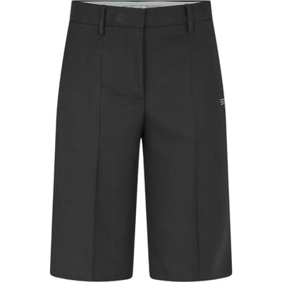 Off White Dames/Dames Denim Effen Korte Broek (Zwart, Wit)