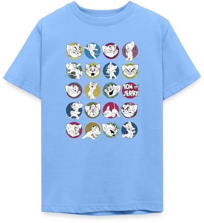 Tom And Jerry Iconische Uitdrukkingen Met Logo T-Shirt Tiener