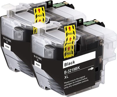 Inktcartridges Geschikt voor Brother LC3217 / LC3219 Dualpack 2x Zwart Huismerk | Geschikt voor Brother MFC-J5330 DW - J5730DW - J5930DW - J6530DW - J6535DW - J6930DW - J6935DW (LC-3217/LC3217/LC-3219/LC3219)