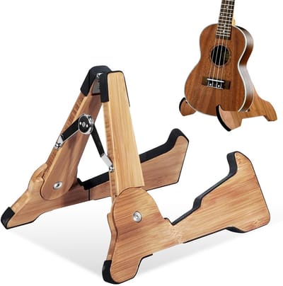 Opvouwbare Gitaarstandaard van Hout met Antislip Rubber voor Gitaar, Bas, Klassiek en Ukelele