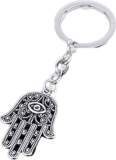 Sleutelhanger Hand Van Fatima I Hand van Hamsa I Geluksbrenger I Gelukshanger I Zilver