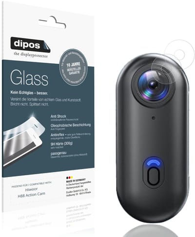 dipos – 2x Matte Pantserfolie geschikt voor Hiwoor H88 Action Cam | 9H Screenprotector