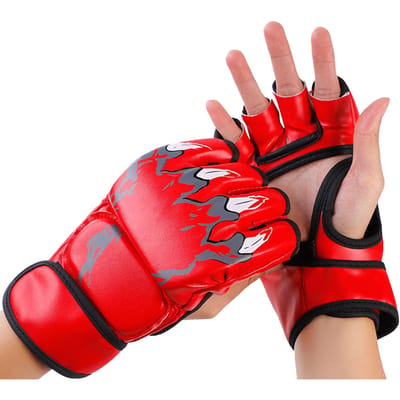 Halve Vinger Bokshandschoenen Stootzak Open Handpalmen Vechten Kickboksen Sparring Handschoenen voor Mannen Vrouwen