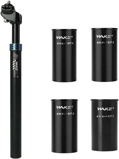Verstelbare Fiets Zadelpen met 45mm Verende Demping voor Mountainbike en Racefiets