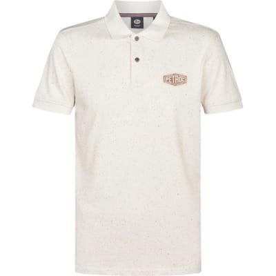 Petrol Industries - Heren Klassieke Polo Sunset - Wit - Maat L