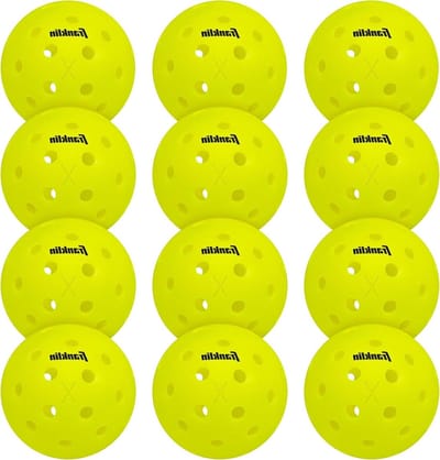 Pickleballen Outdoor - Pickleball Set - Pickleball Spelen - USAPA Goedgekeurd - 12 stuks - Geel