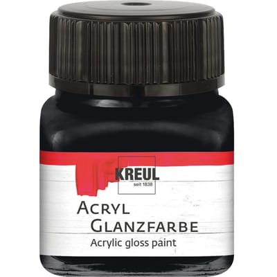 KREUL Acrylglansverf, 20 ml - Zwart