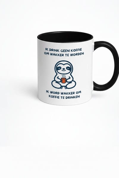 Sloth Koffie Mok - Ik Word Wakker Om Koffie Te Drinken
