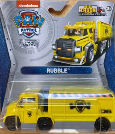 Paw Patrol True Metal Big Truck Pups - Bouwwagen Rubble - Speelgoedvoertuig 3+
