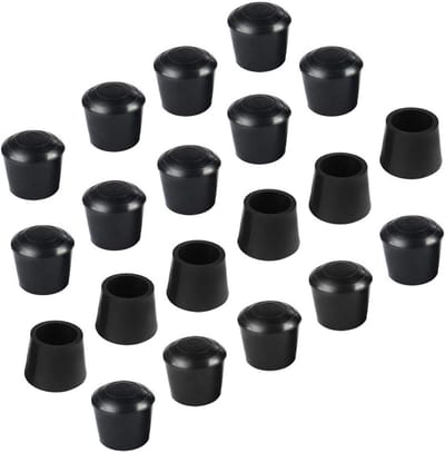 Meubel pootdoppen - Stoeldop rubber - Vloer beschermen - Geluiddempend - 20 stuks - Zwart